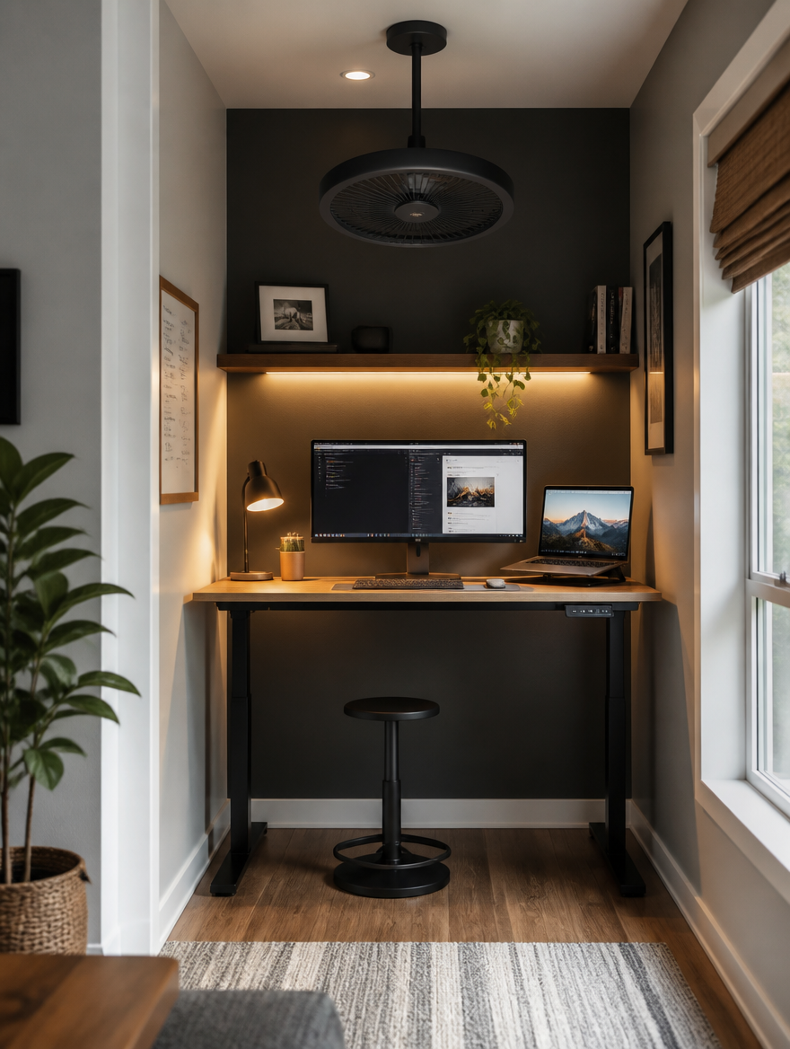 WESTMERE BreezeCamp Portable Fan in a home office