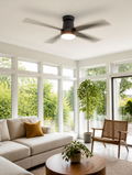 WESTMERE SlimLine Low-Profile Fan in a bright sunroom