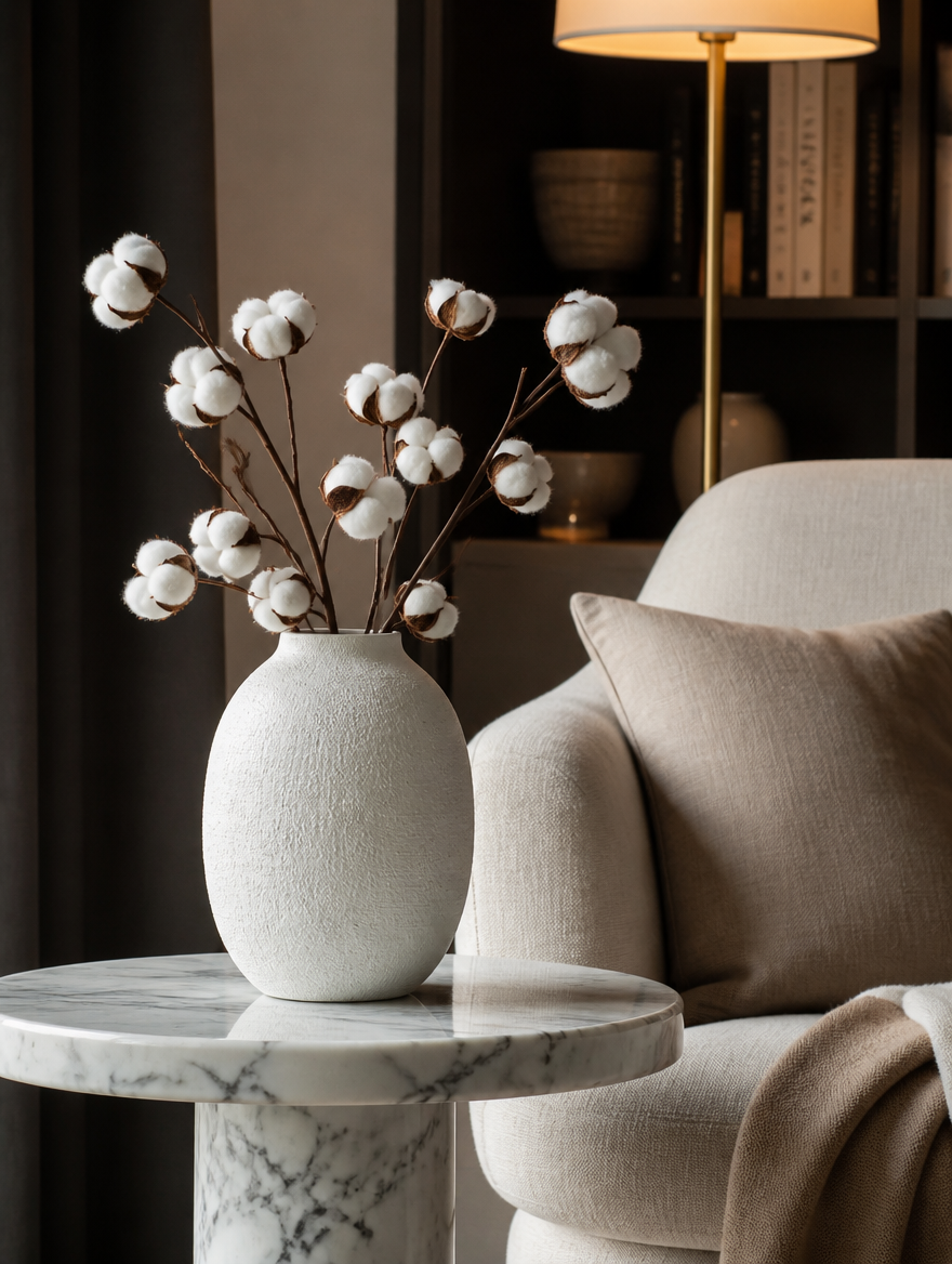 WESTMERE PureForm Ceramic Vase Set in cozy reading nook