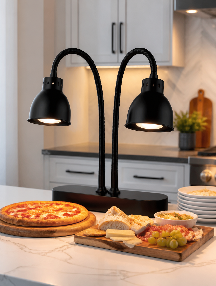 WESTMERE FlexiGrow Expandable Hose warming food on kitchen island