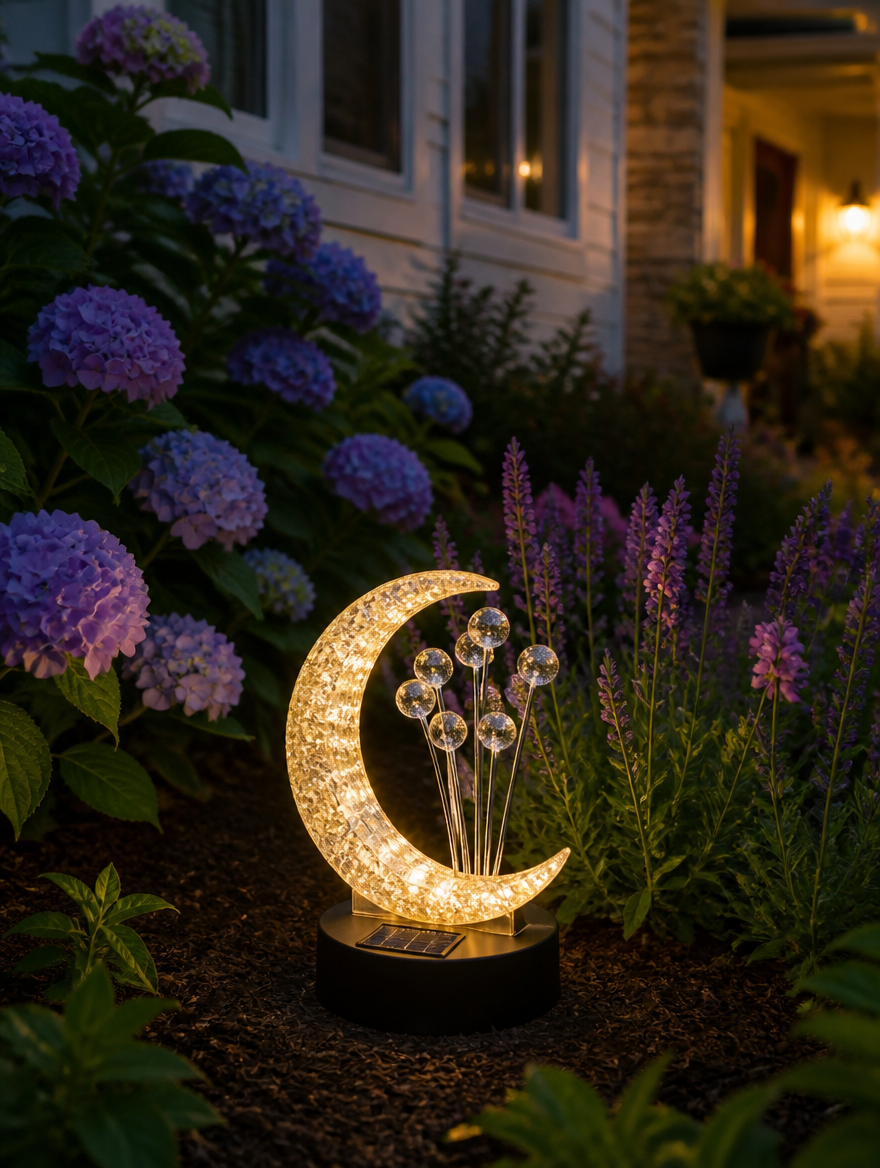 WESTMERE MoonGlow Solar Ground Light in garden