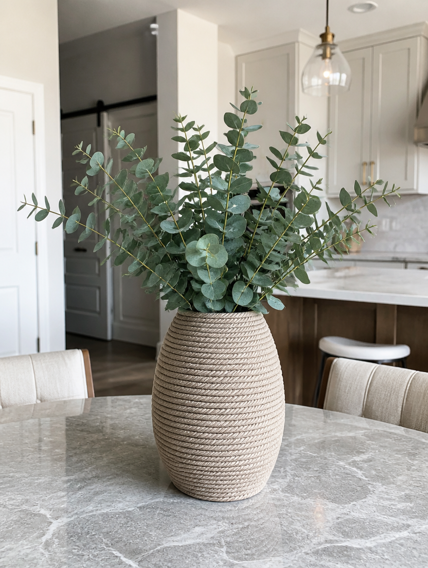 WESTMERE RopeWeave Decorative Vase on dining table