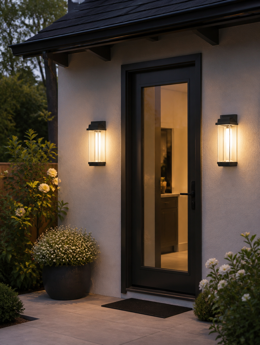 WESTMERE SolarGlow Wall Lamp flanking back door