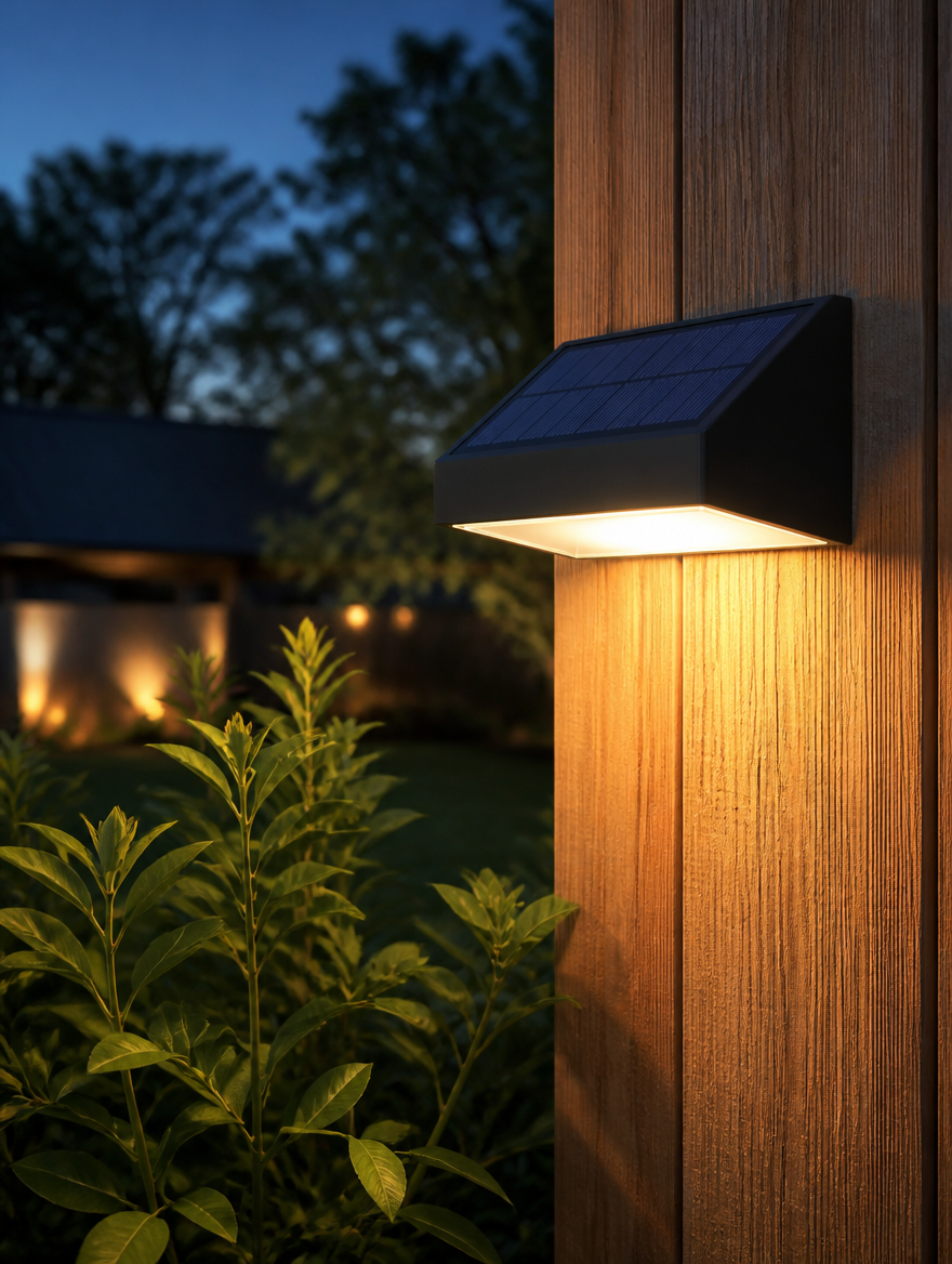 WESTMERE SolarGlow Wall Lamp on garden fence