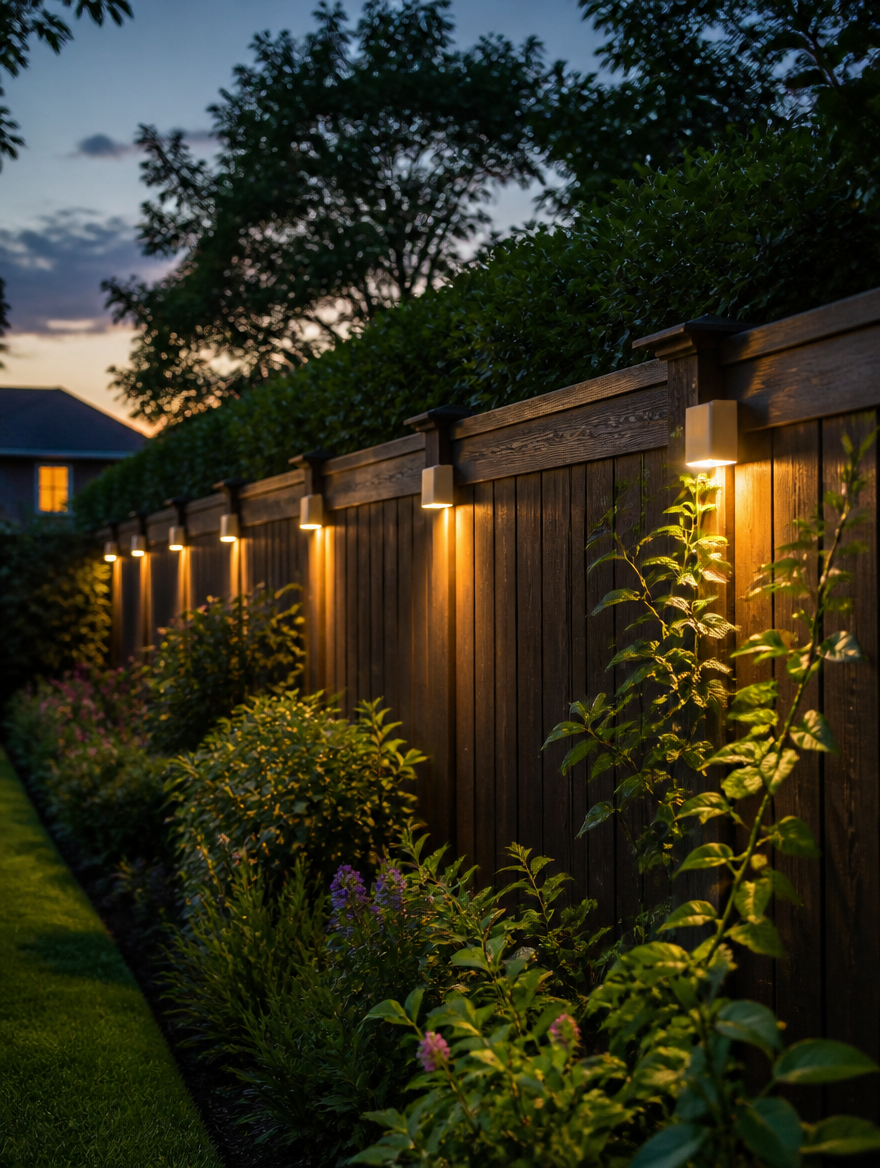 WESTMERE SolarStep Deck Lights illuminating outdoor stairs at dusk