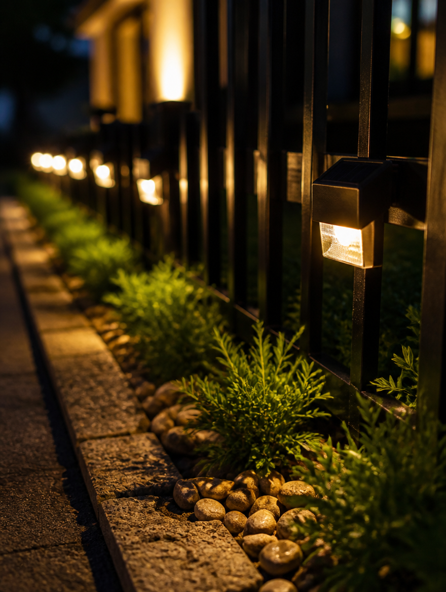 WESTMERE SolarStep Deck Lights along garden border