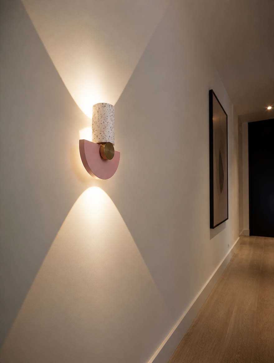WESTMERE LuxeGlow Crystal Wall Sconce in hallway