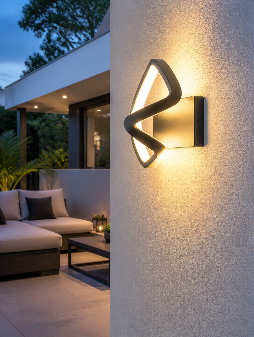 BRIGHT Creative Outdoor Wall Sconce - Patio evening ambiance