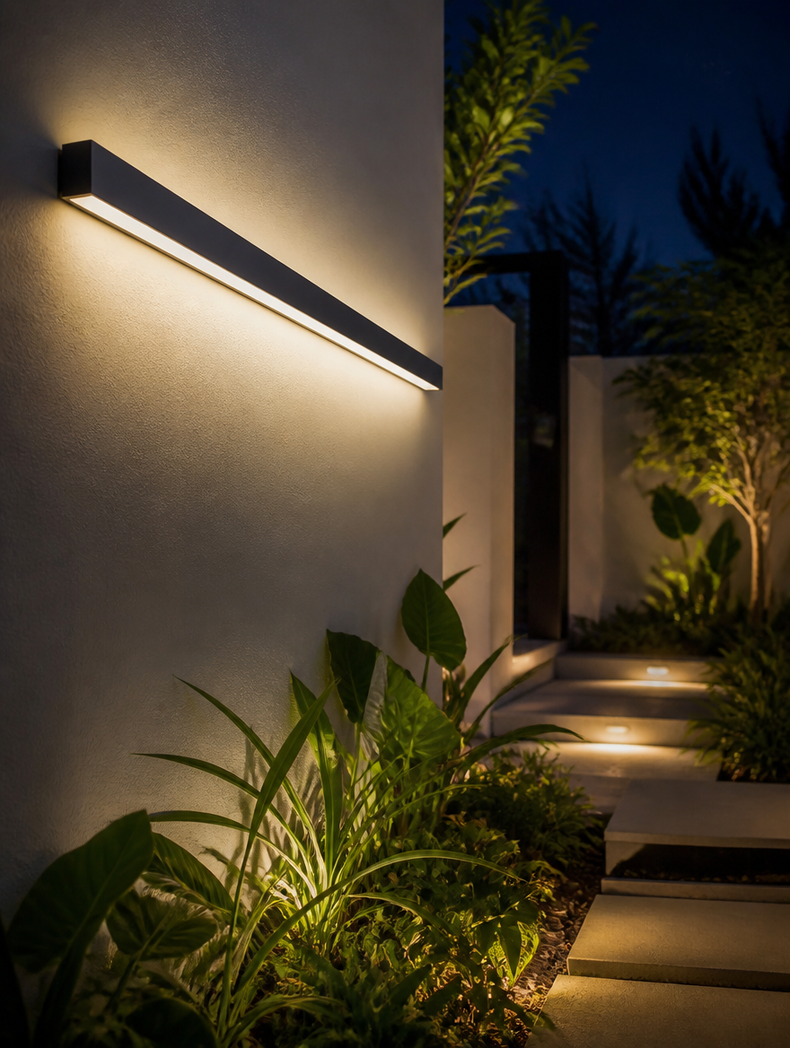 Long Strip LED Outdoor Wall Light - Garden porch illumination