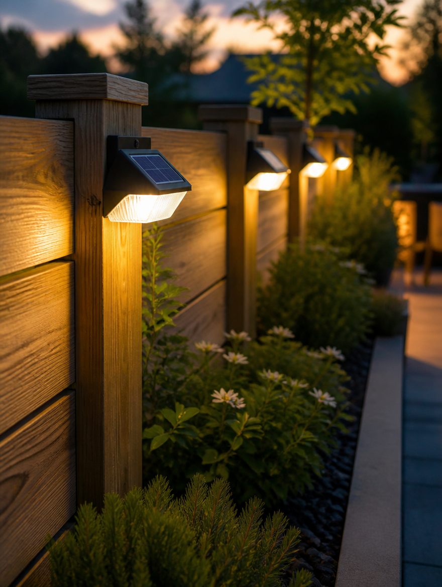 Solar Wall Sconce - Evening garden fence lighting
