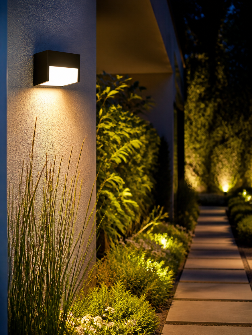 FacadeGlow E27 Outdoor Wall Light garden path