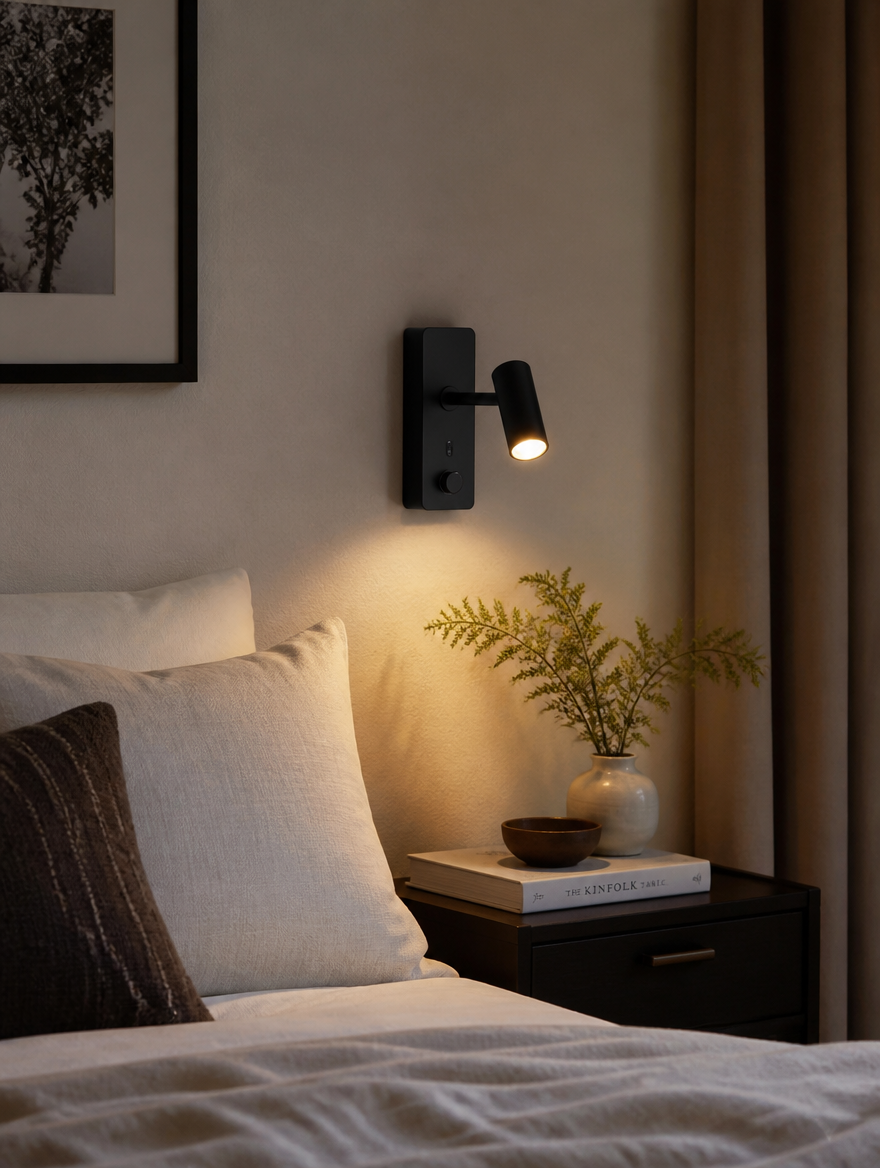 MagMount Rechargeable Wall Sconce in bedroom