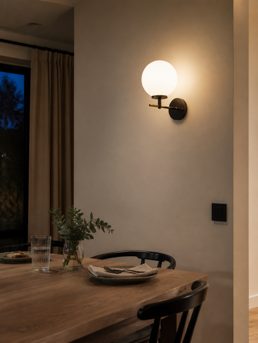 OrbGlow G9 Ball Wall Sconce detail view