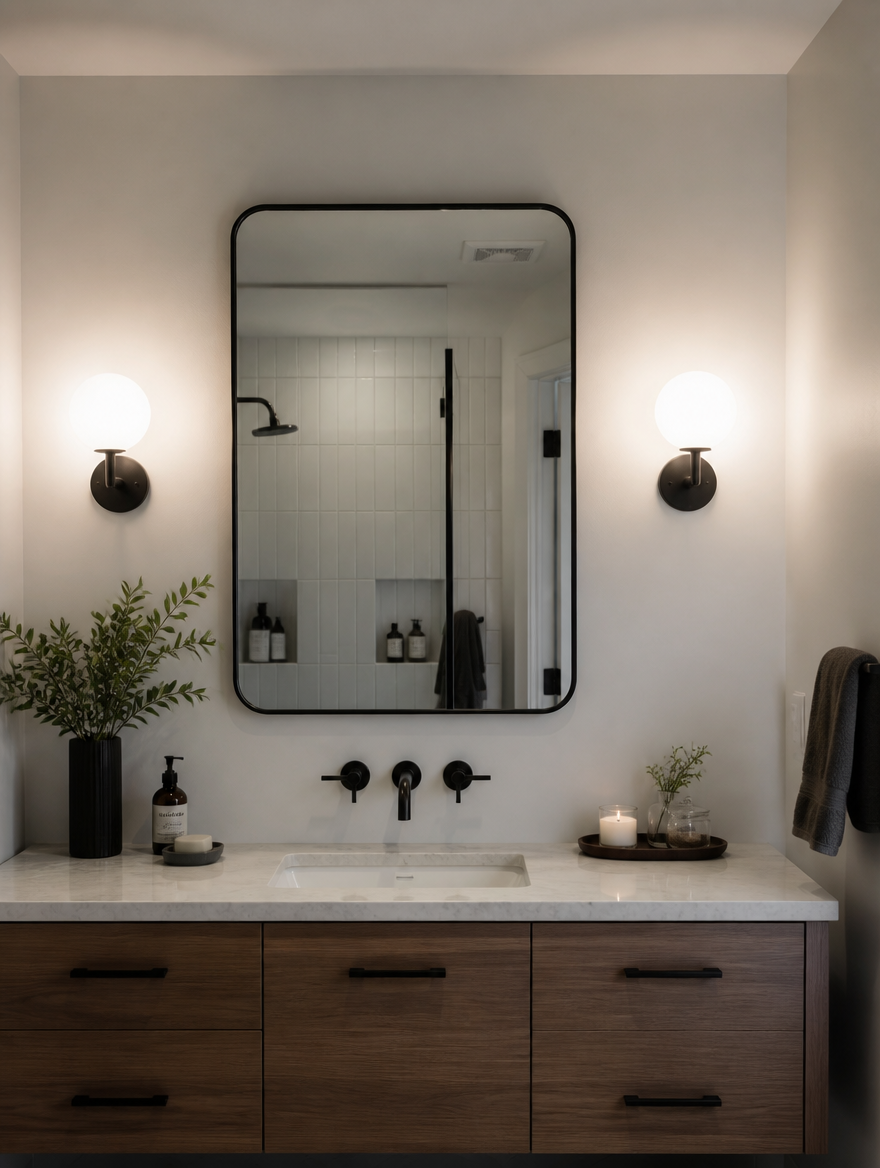 OrbGlow G9 Ball Wall Sconce in entryway