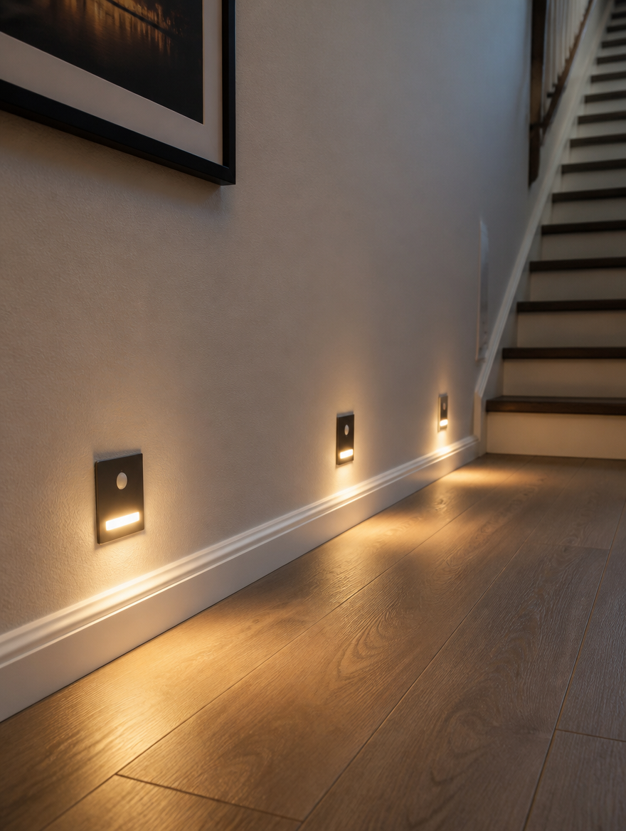 StepSense Recessed Stair Light hallway wall