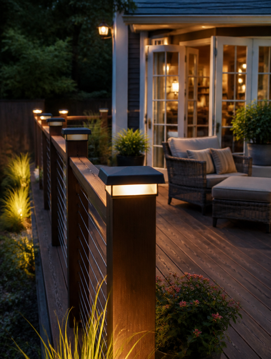 SolCap Solar Post Light outdoor living space