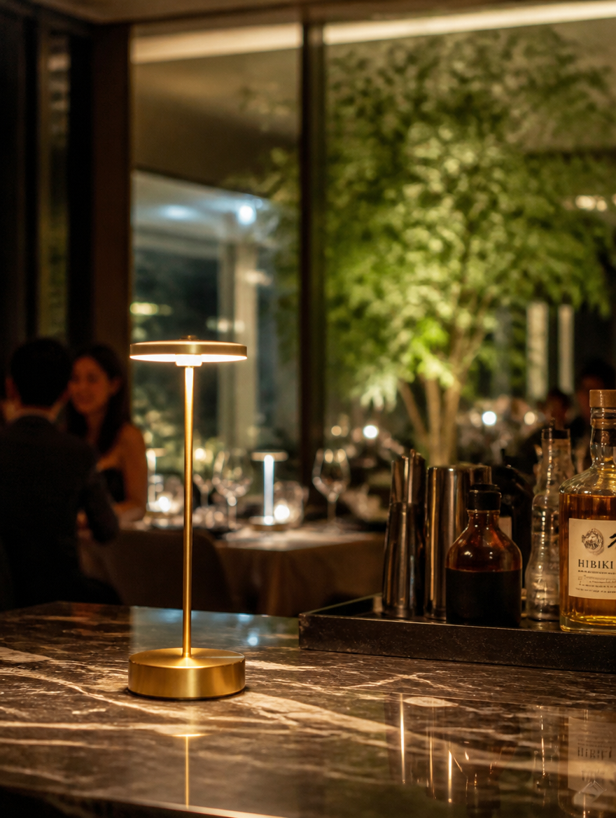 VelvetTouch Wireless Table Lamp restaurant bar