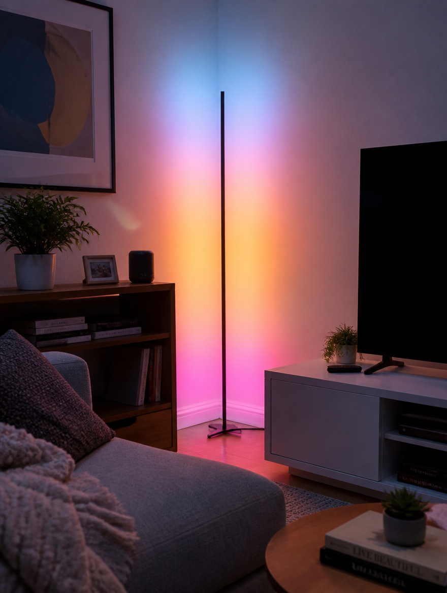 SpectraEdge Smart Corner Lamp in living room