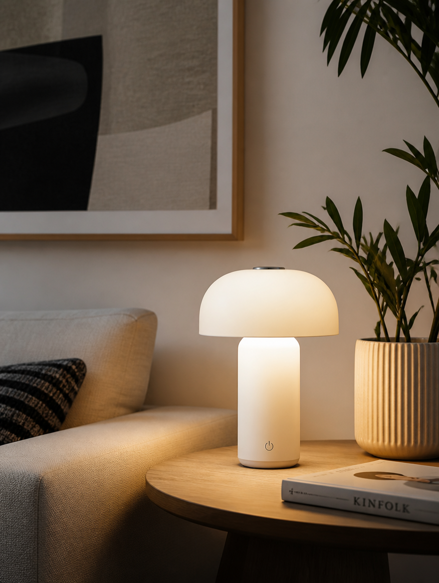 VelvetTouch Wireless Table Lamp living room