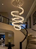 LumiSphere Sculptural LED Chandelier in grand staircase foyer