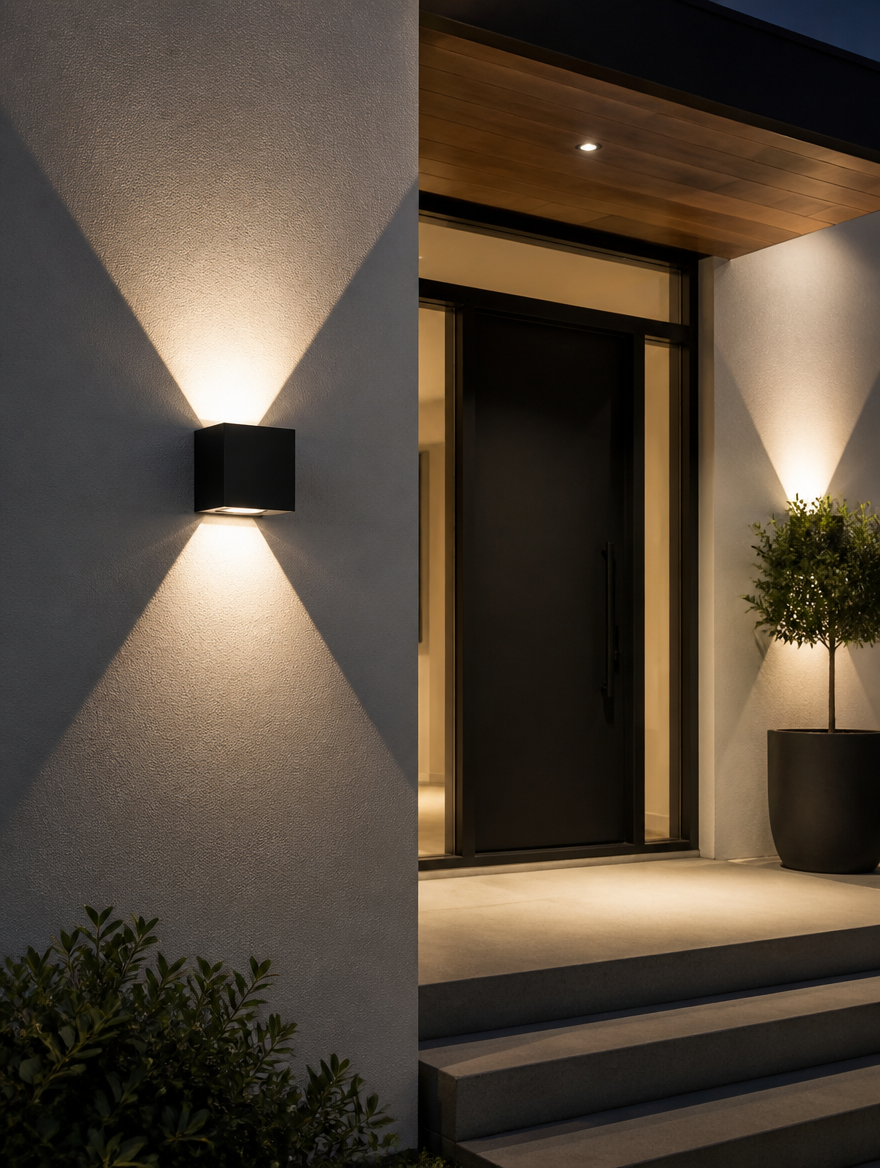 NordicWash Outdoor LED Wall Lamp at entrance