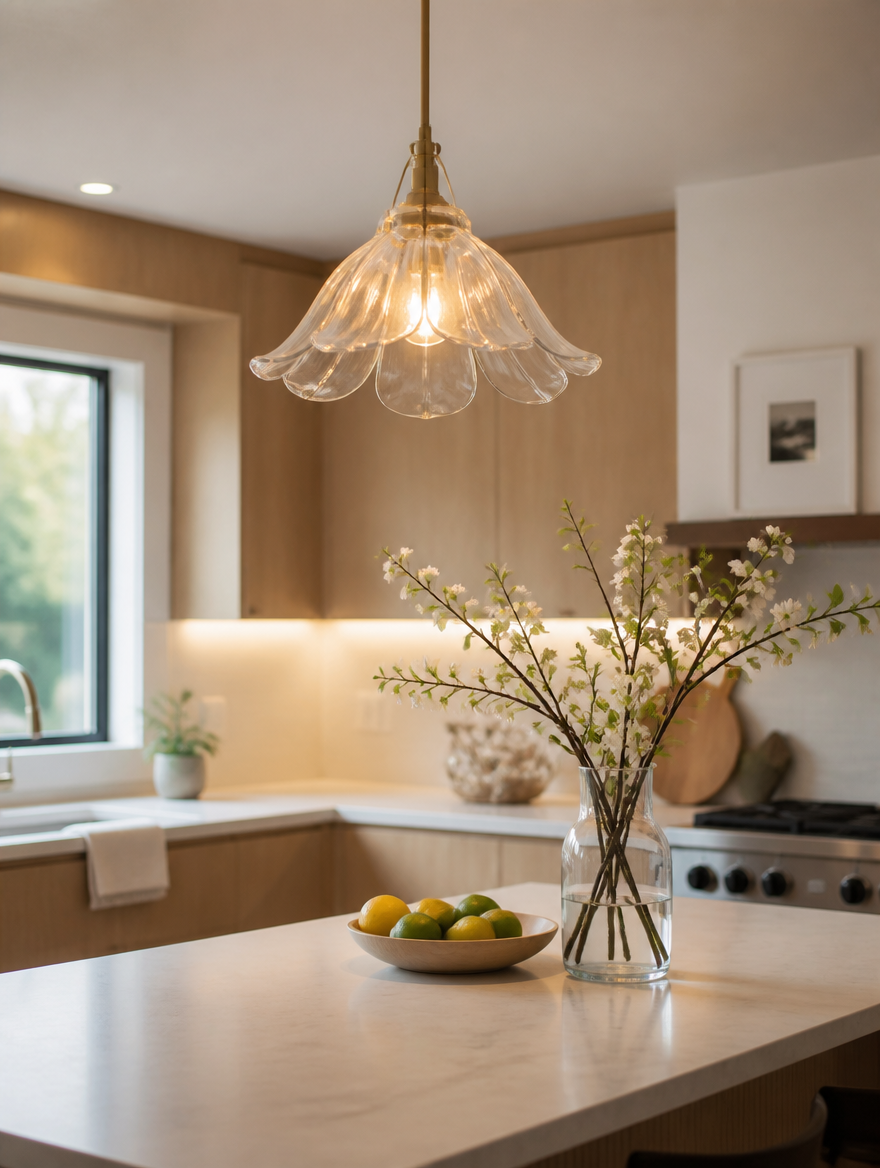 BloomGlass Nordic Pendant Lamp in dining room setting