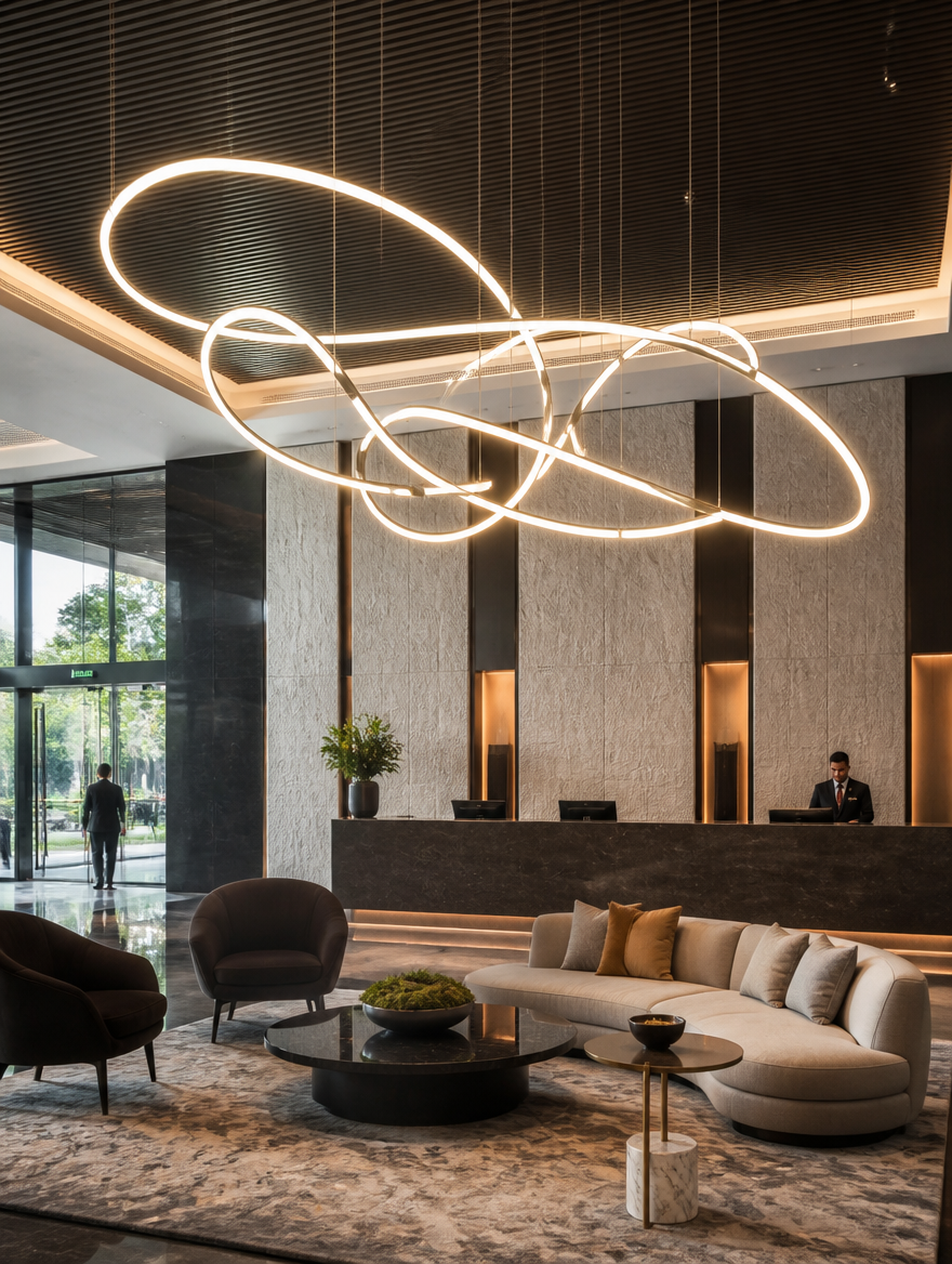 FlowForm Sculptural LED Pendant Light detail view