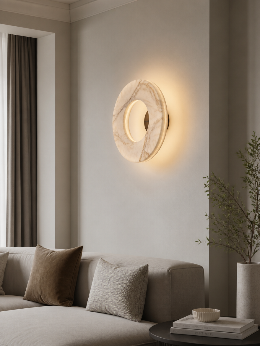 MarbleRing Nordic LED Wall Sconce in modern living room
