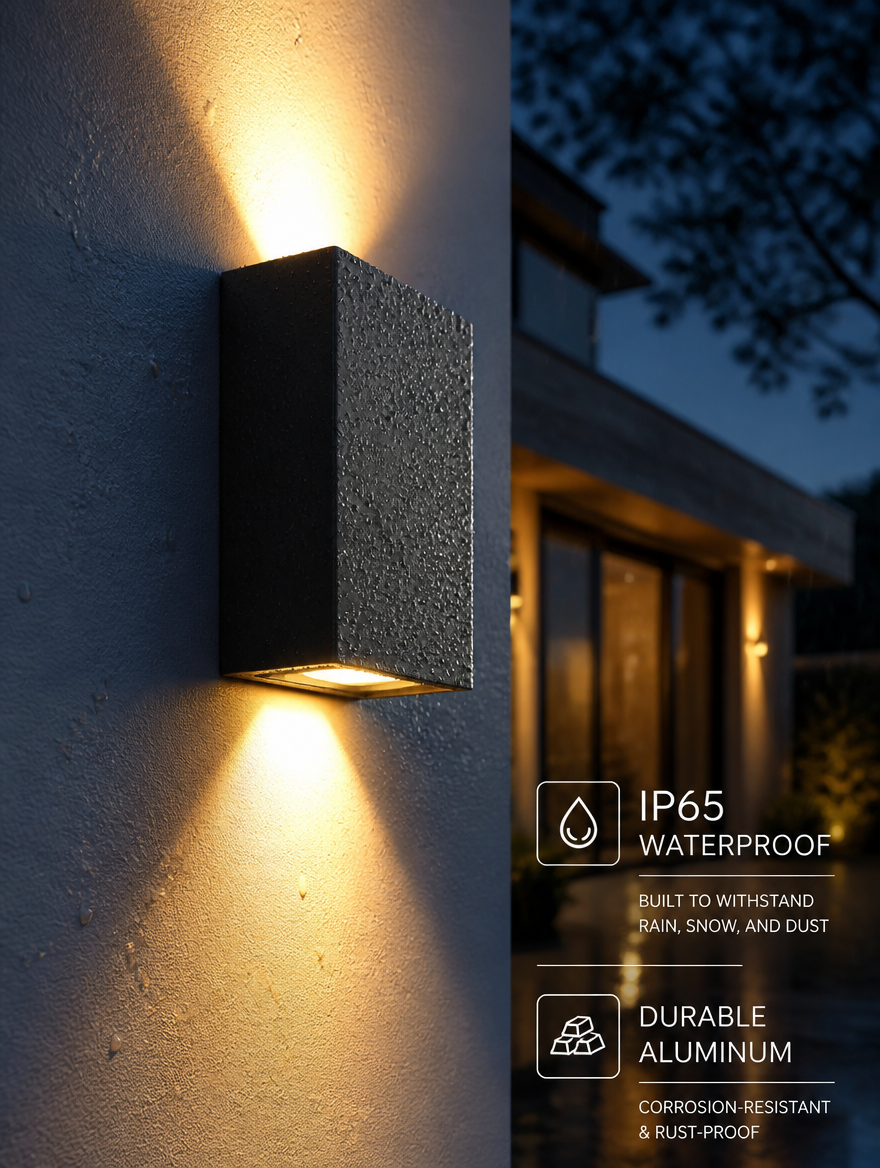 AquaLine Outdoor LED Wall Lamp close-up detail