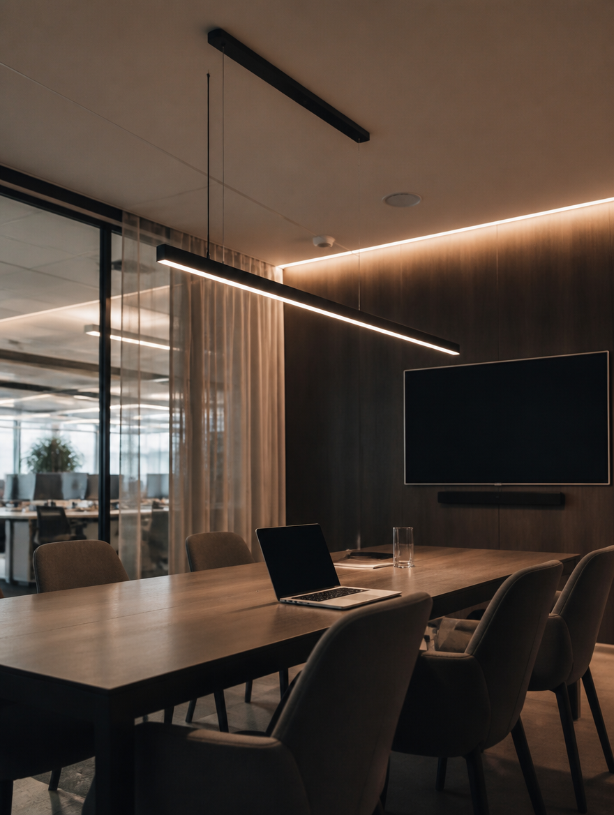 StreamLine LED Chandelier in office setting