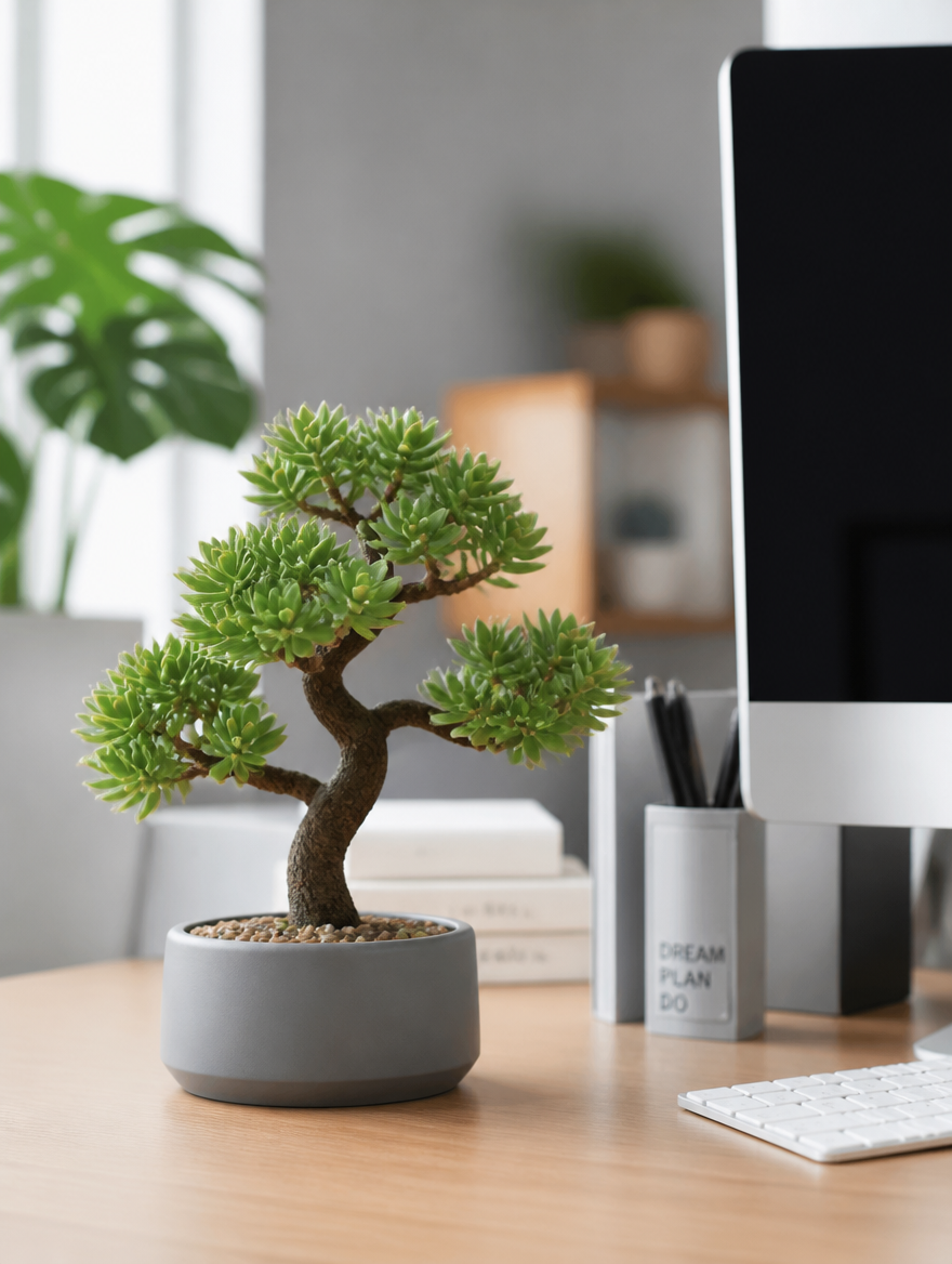 FloraOrb Succulent on office desk