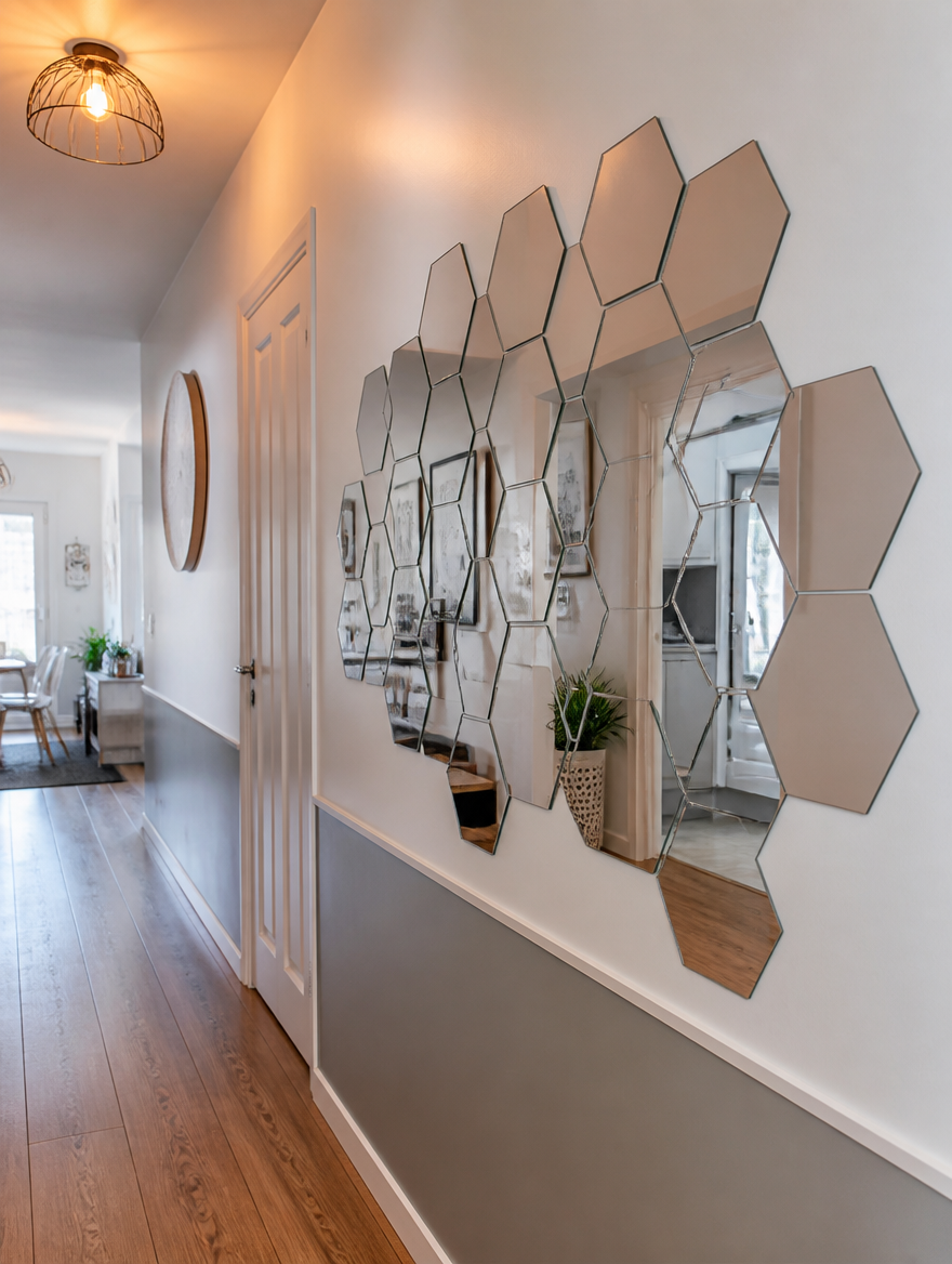 ReflectPro Acrylic Mirror Tiles artistic arrangement