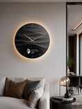 LunarWave Smart Clock Wall Art in modern room