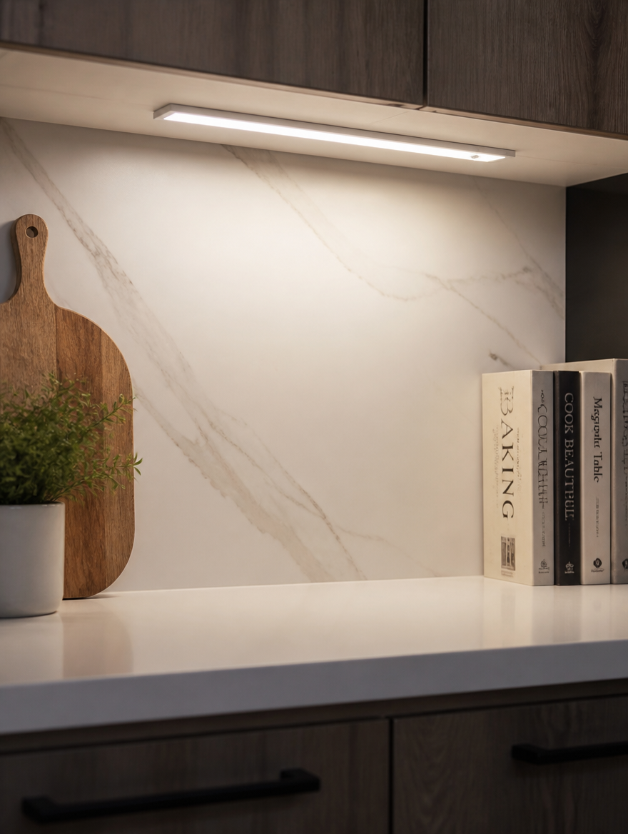 GlideGlow Motion Sensor Night Light under cabinets