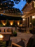 SolarVeil Fairy Lights on outdoor patio