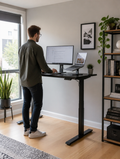Compact standing desk in home office