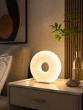 Donut LED table lamp on nightstand