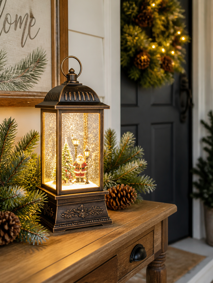 Christmas Lantern Light Merry Christmas Decorations for Home 2025 Navidad Christmas Tree Ornaments Xmas Gifts New Year 2026