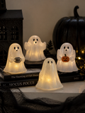 10pcs Luminous Resin Ghost Figures, Miniature Alien Decor for Aquarium, DIY Terrarium Crafts, Halloween Outdoor Decorations