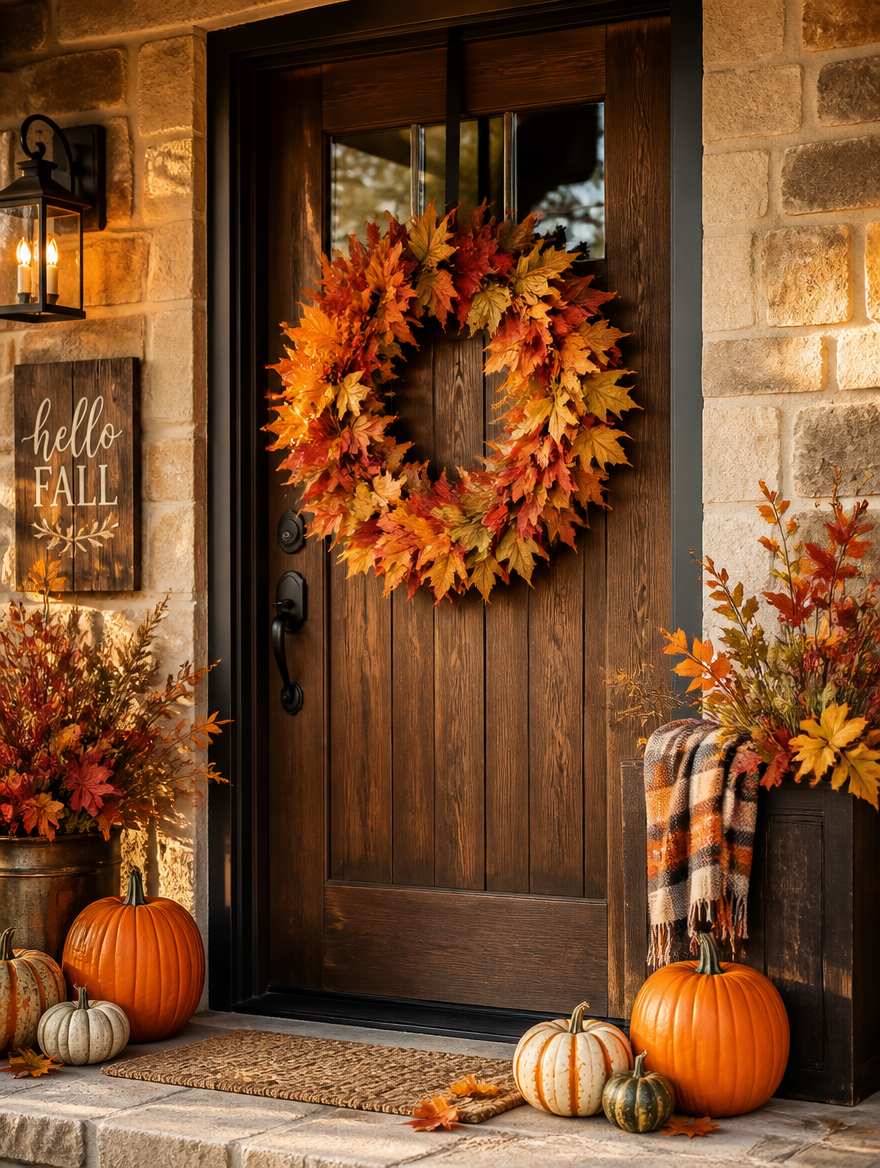 2/3/6M Halloween LED Lights String,Artificial Maple Leaf Lantern Garland,Halloween Christmas Thanksgiving Day Home Decorations