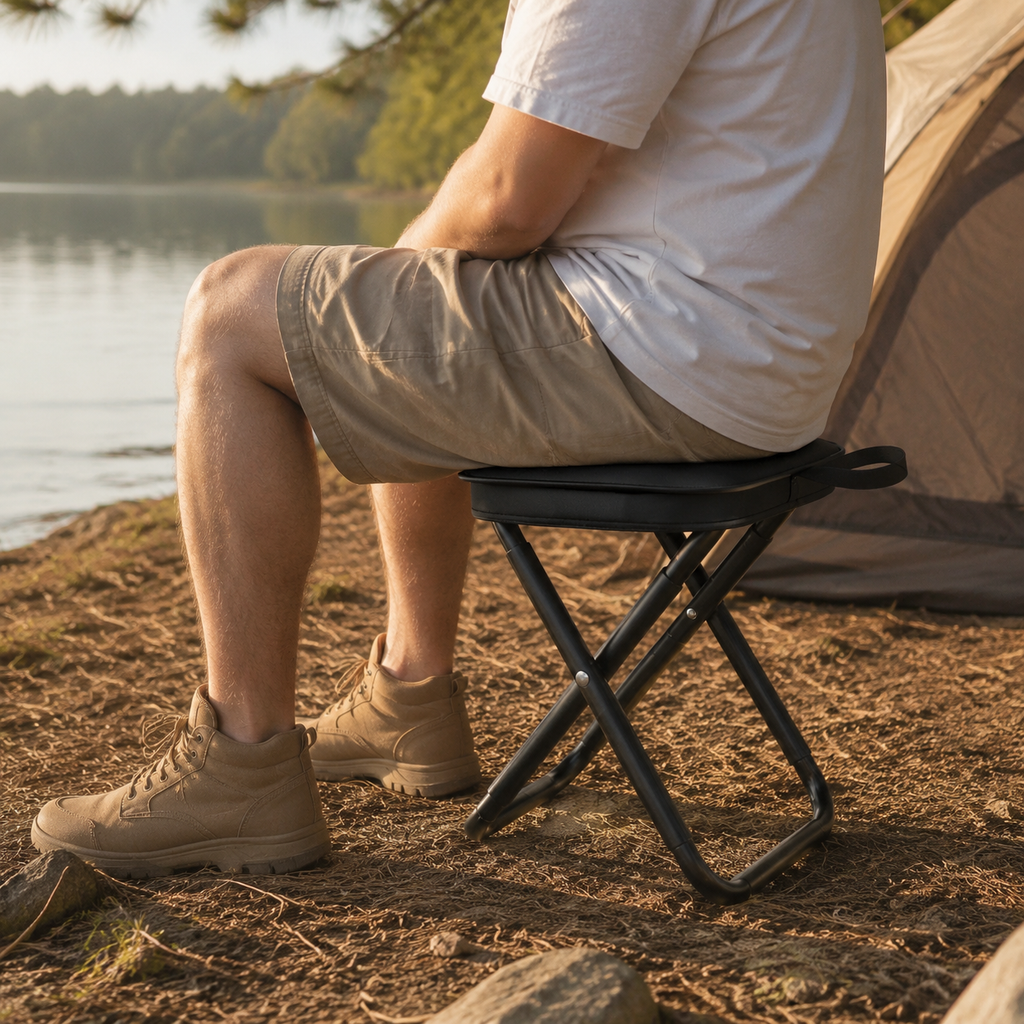 Multifunctional Outdoor Portable Folding Chair in use – WESTMERE lifestyle photo