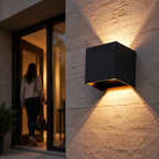 Porch Waterproof Outdoor LED Wall Light in use – WESTMERE lifestyle photo