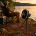 Rechargeable Camping Fan in use – WESTMERE lifestyle photo