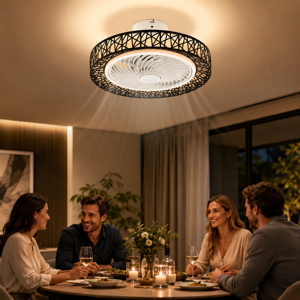 Speed LED Ceiling Fan with Light in use – WESTMERE lifestyle photo