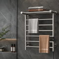 Towel Warmer 304 Stainless Steel 30-70°C adjustment 1-9H timing Smart Heated Electric Towel Rack 50*66*23.5cm 110V/220V shown in a realistic lifestyle setting