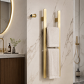 Intelligent Electric Heating Towel Rack Invisible Installation Continuous Bath Towel Heating Drying Sterilizing Rack for Bathroo shown in a realistic lifestyle setting