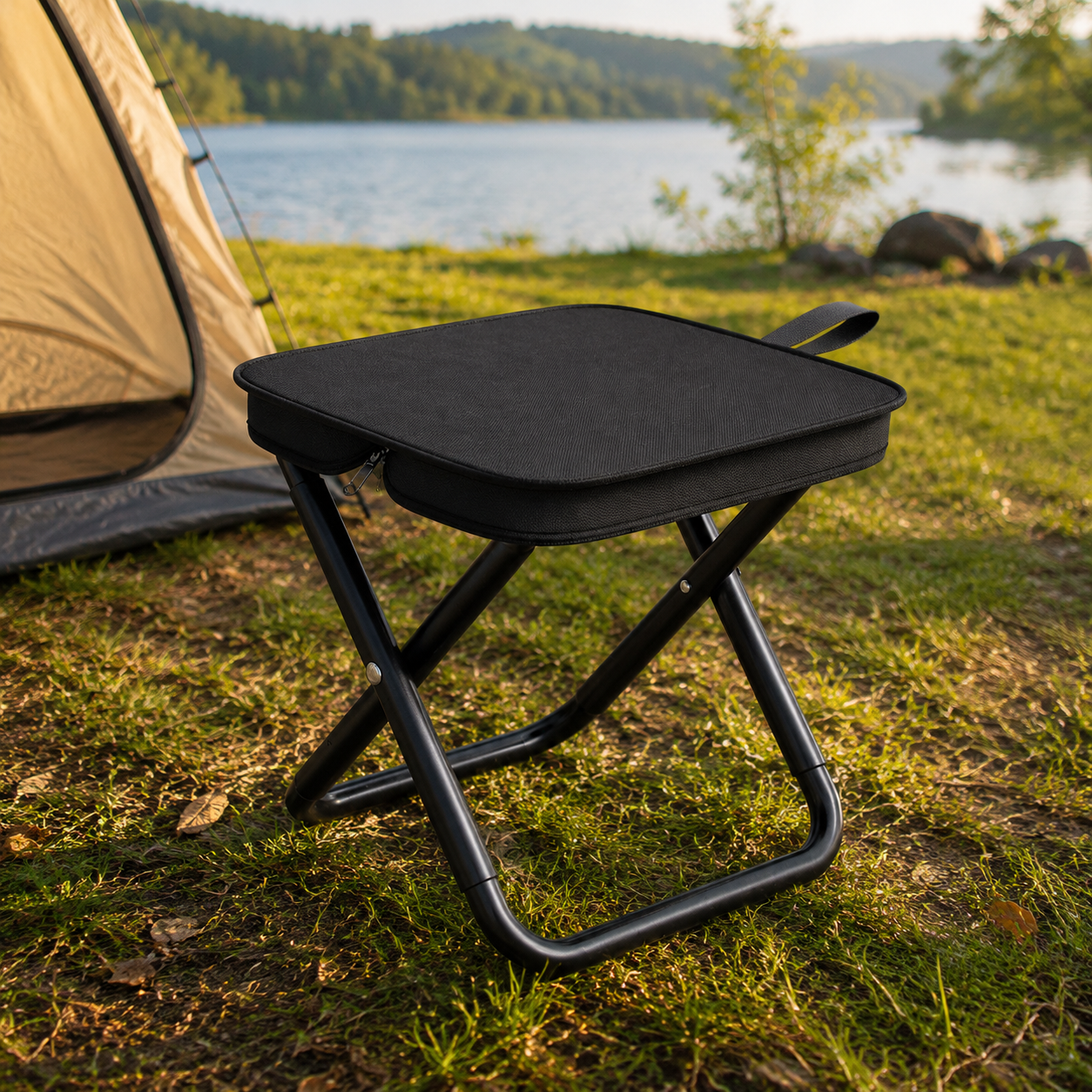 Westmere folding stool in use at home